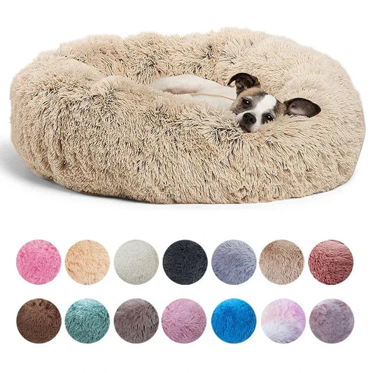 Round Pet Bed for Large Dog Bed Super Soft House for Medium Dog House Winter Warm Sleeping