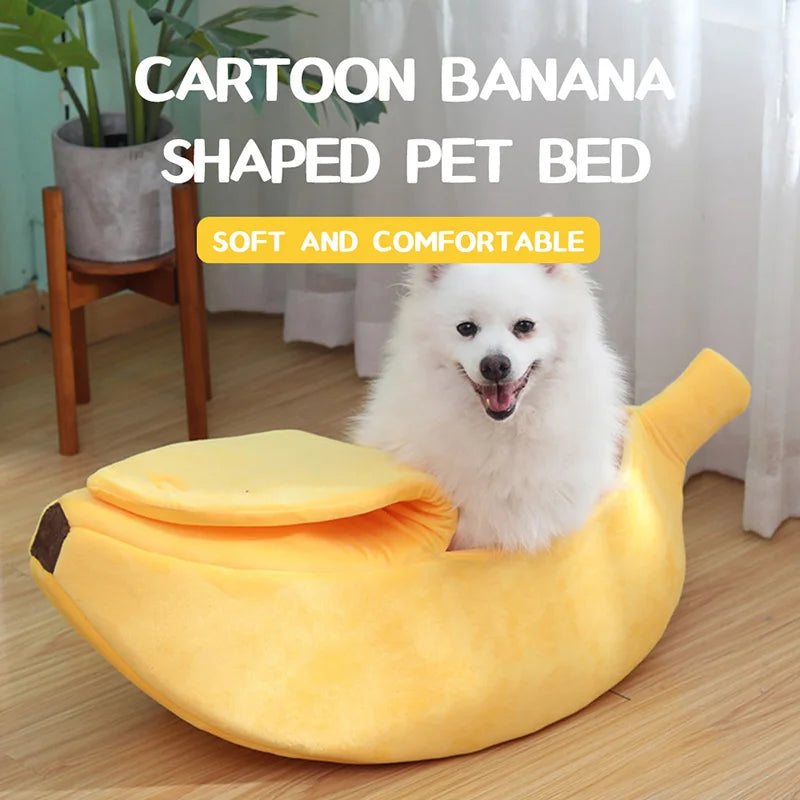 Banana Cat-dog Bed House Funny Cute Cozy Warm Durable Portable